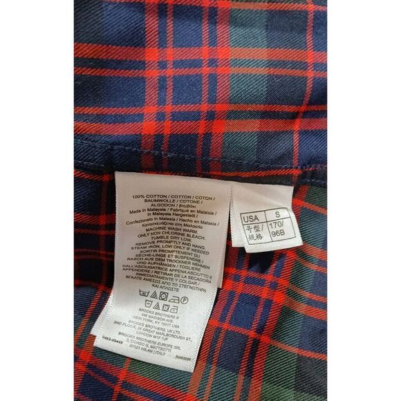 Brooks brothers mens small REGENT shirt 100% AMERICAN SUPIMA COTTON red green - Picture 5 of 6